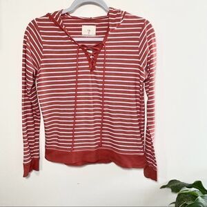 T. LA Anthropologie striped lightweight pullover